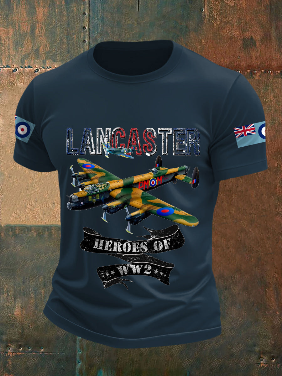Men's Vintage Lancaster Print Casual Tee