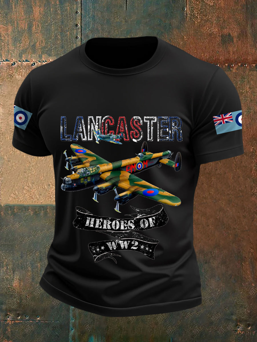 Men's Vintage Lancaster Print Casual Tee