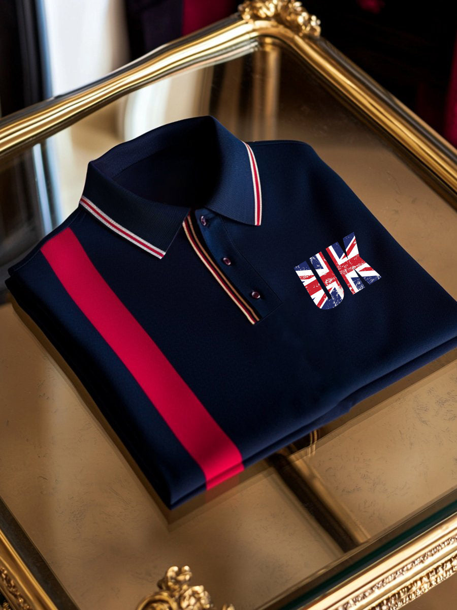 Men's UK Flag Business Short-sleeved T-shirt