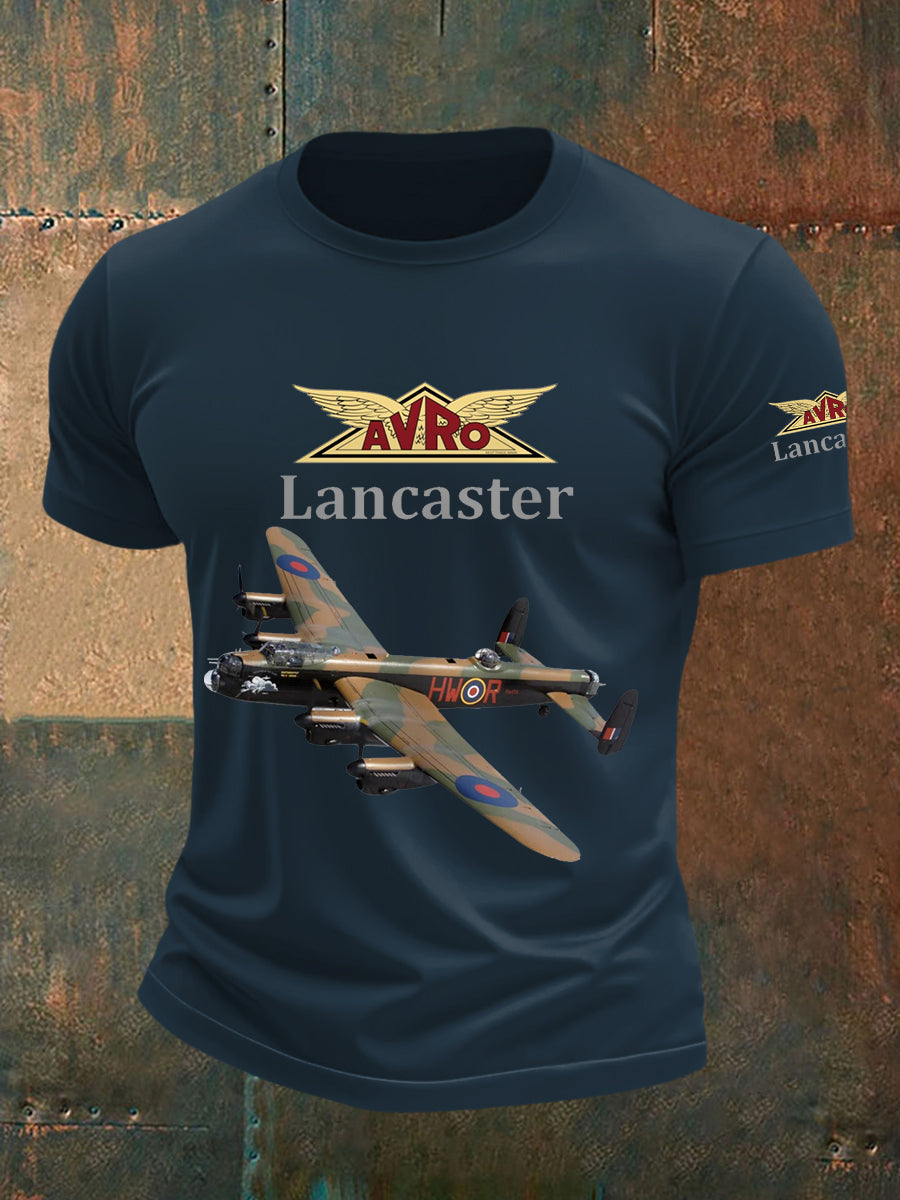 Men's Vintage Avro Lancaster Print Tee