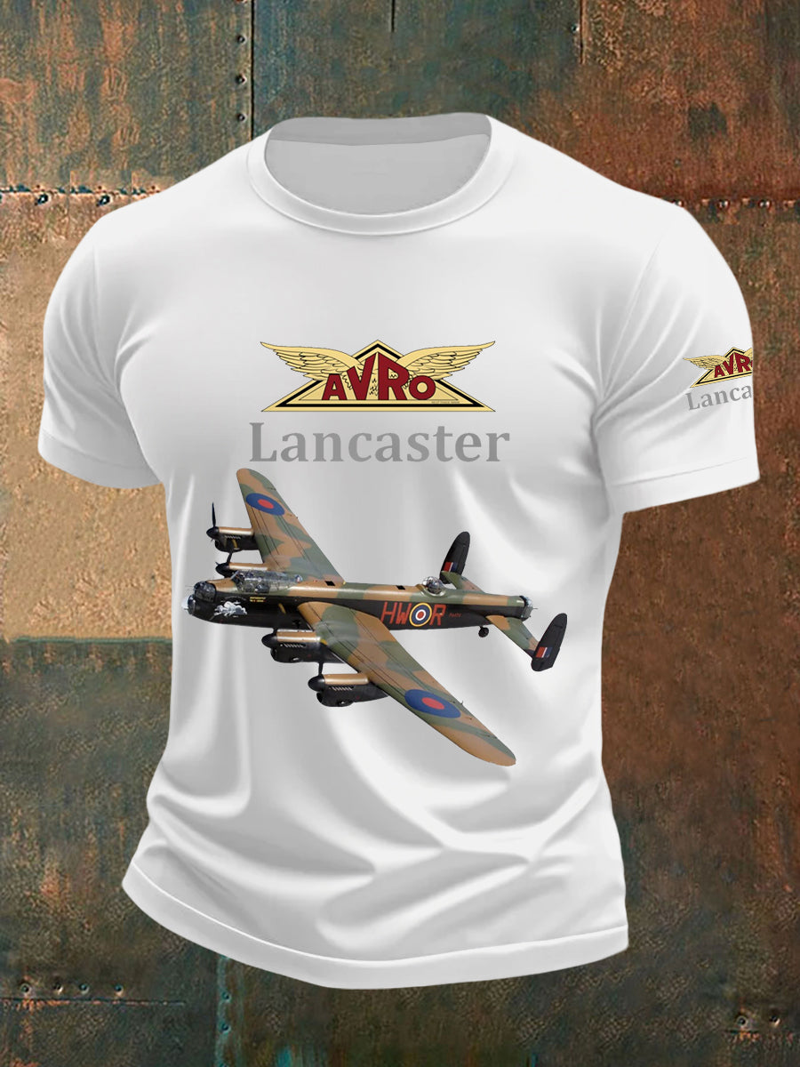 Men's Vintage Avro Lancaster Print Tee