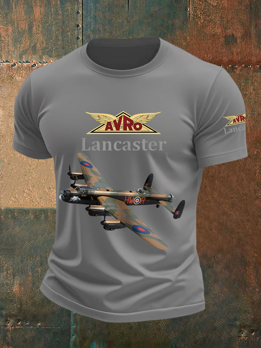 Men's Vintage Avro Lancaster Print Tee