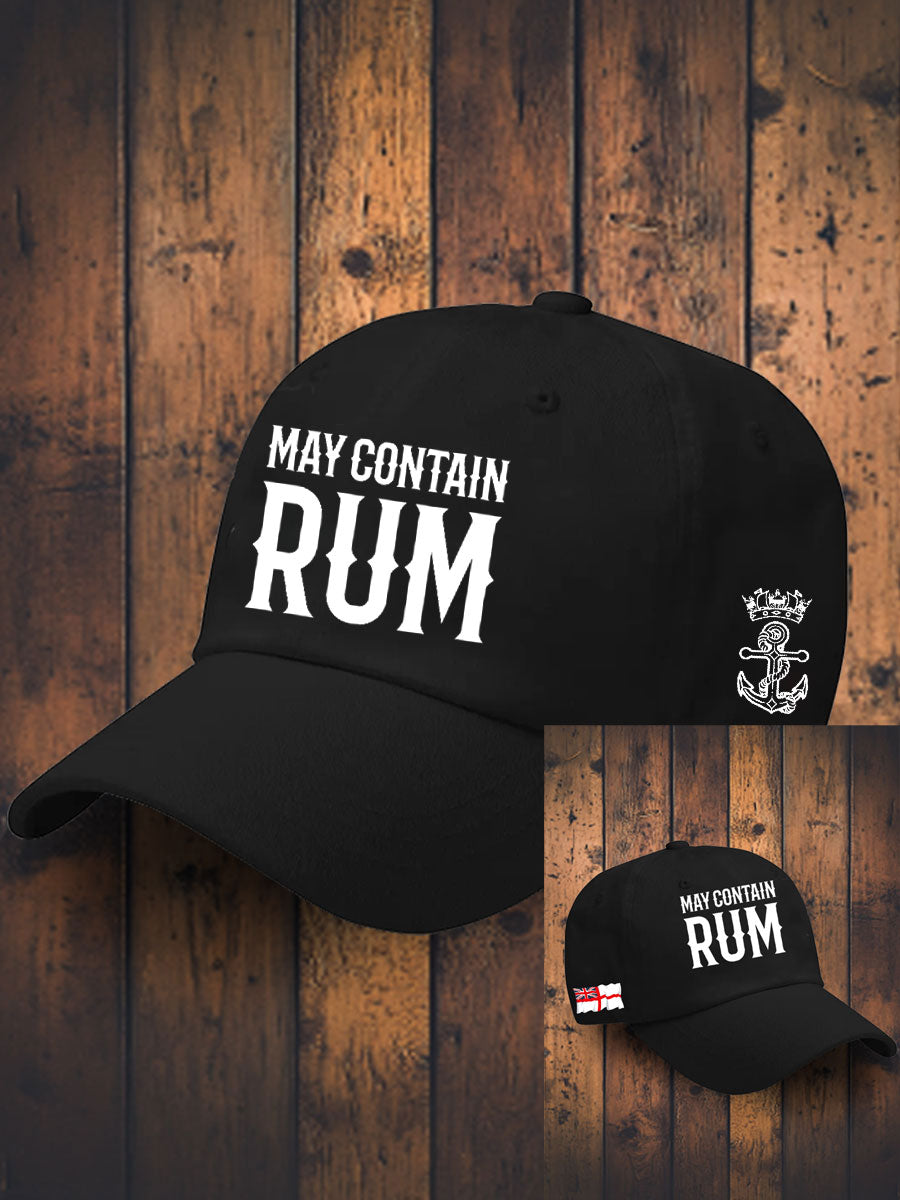 Unisex Royal Navy Veteran Rum Lover Printed Hats