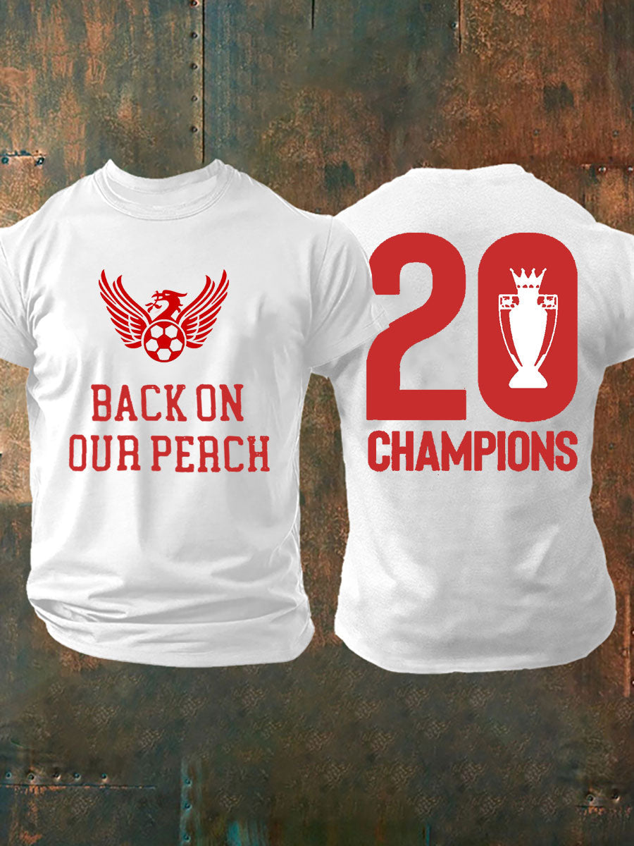 Men's Football 24/25 20th Champion Printed T-shirt