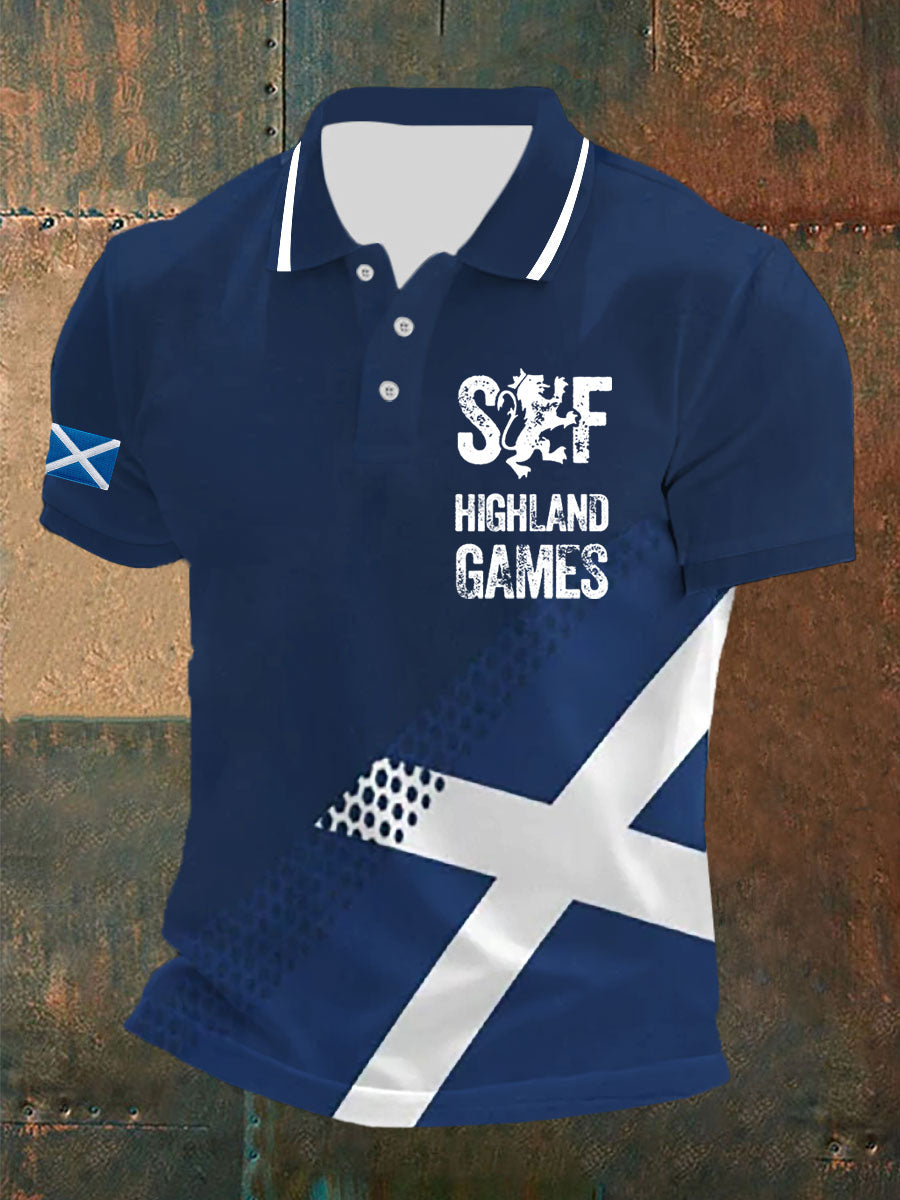 Men's Scotland Highland Games Short Sleeves Top