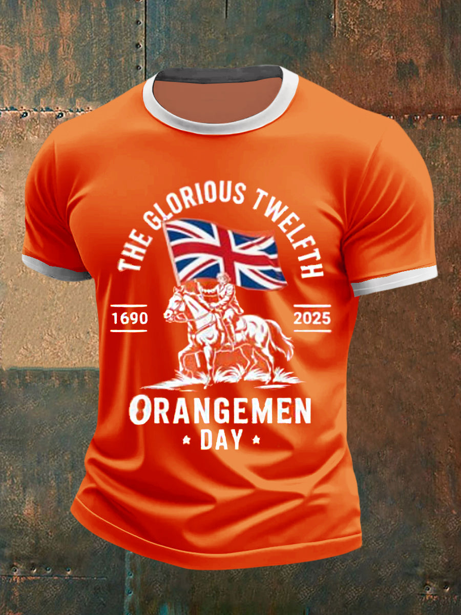 Men's Glorious Twelfth King William Of Orangemen Day 1690 2025 T-Shirt