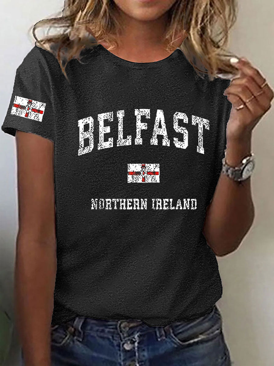 Women's Northern Ireland Printed Casual T-Shirt