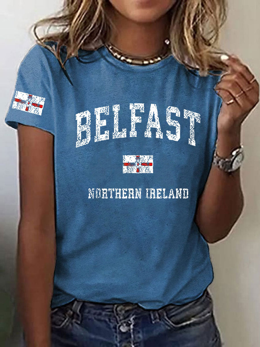 Women's Northern Ireland Printed Casual T-Shirt