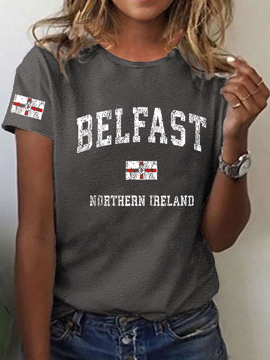 Women's Northern Ireland Printed Casual T-Shirt