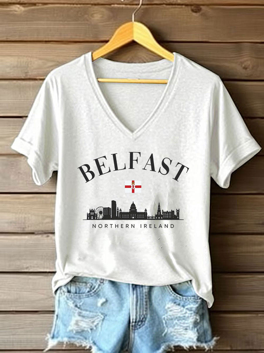 Women's Northern Ireland Printed Casual T-Shirt
