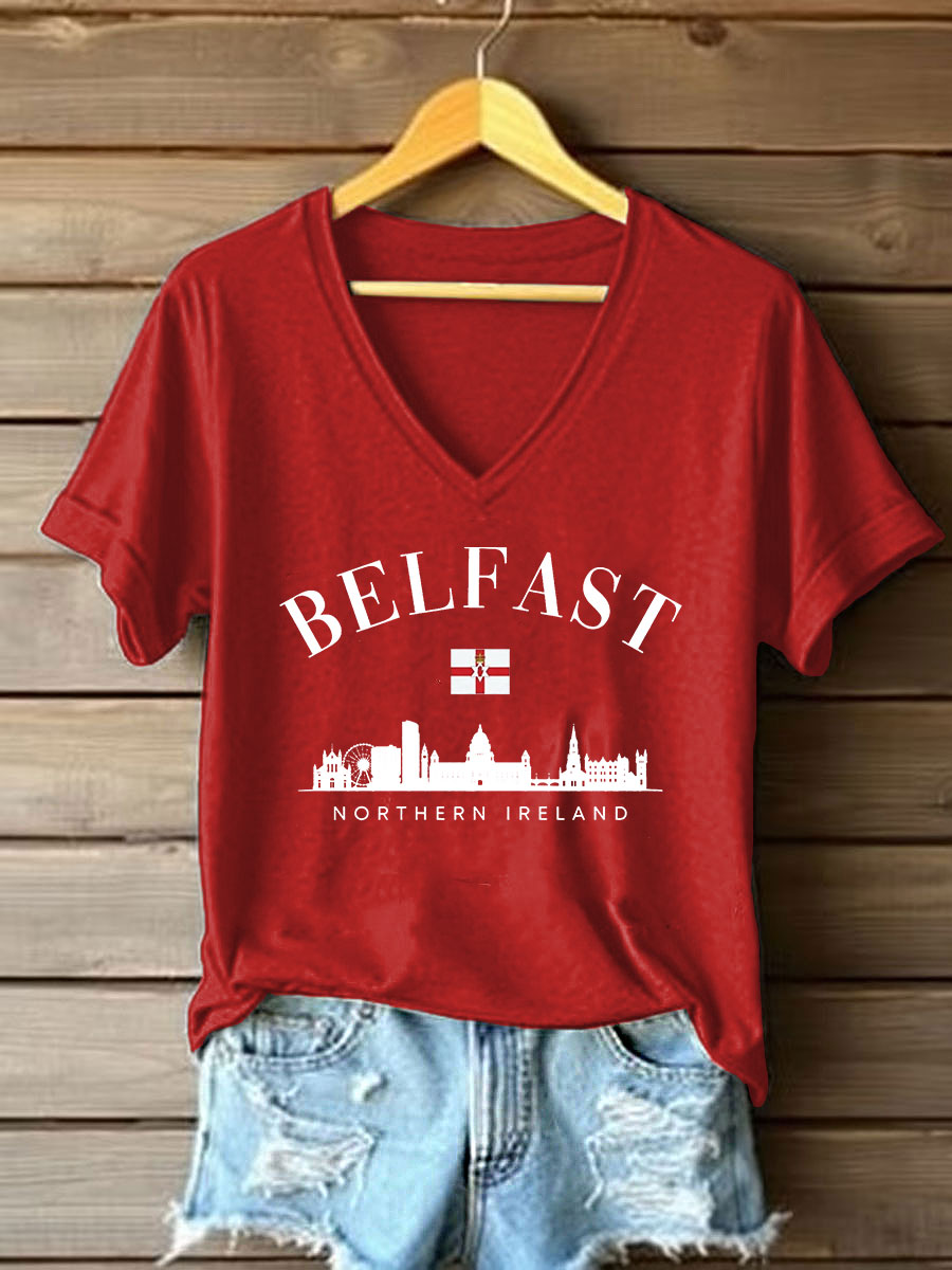 Women's Northern Ireland Printed Casual T-Shirt