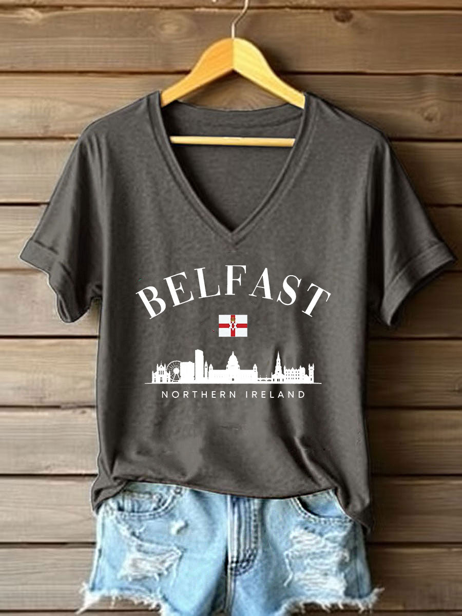 Women's Northern Ireland Printed Casual T-Shirt