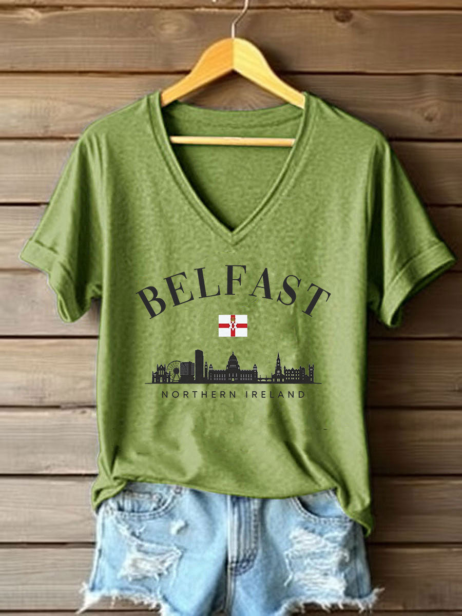 Women's Northern Ireland Printed Casual T-Shirt