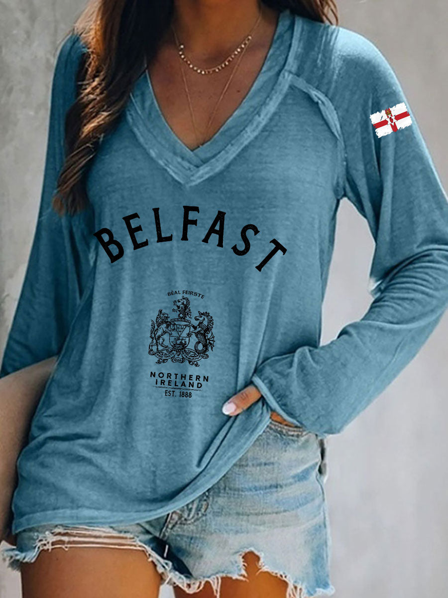 Women's Northern Ireland Printed Casual T-Shirt