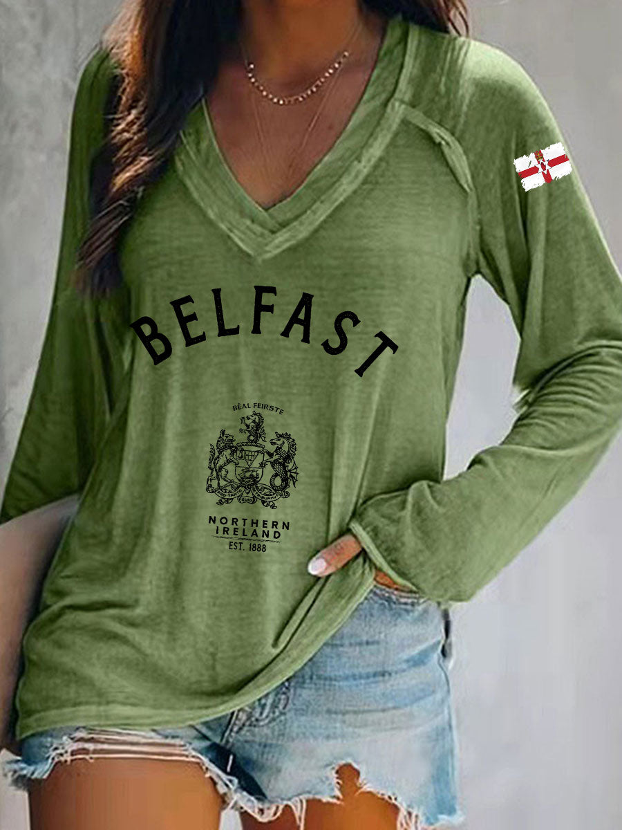 Women's Northern Ireland Printed Casual T-Shirt
