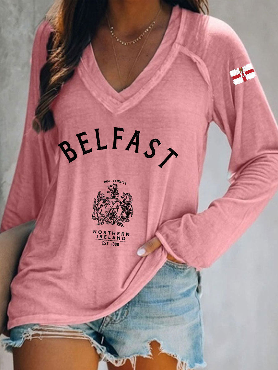 Women's Northern Ireland Printed Casual T-Shirt