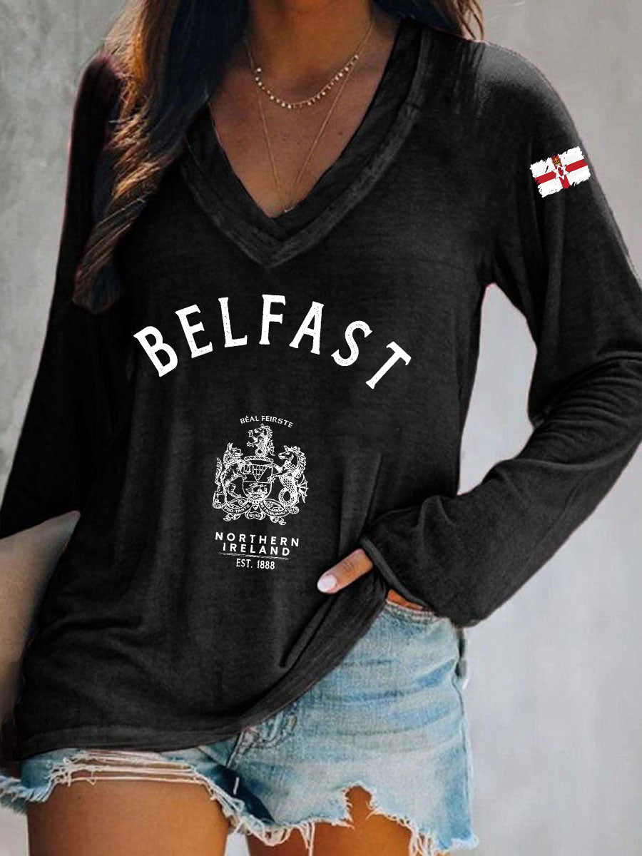 Women's Northern Ireland Printed Casual T-Shirt