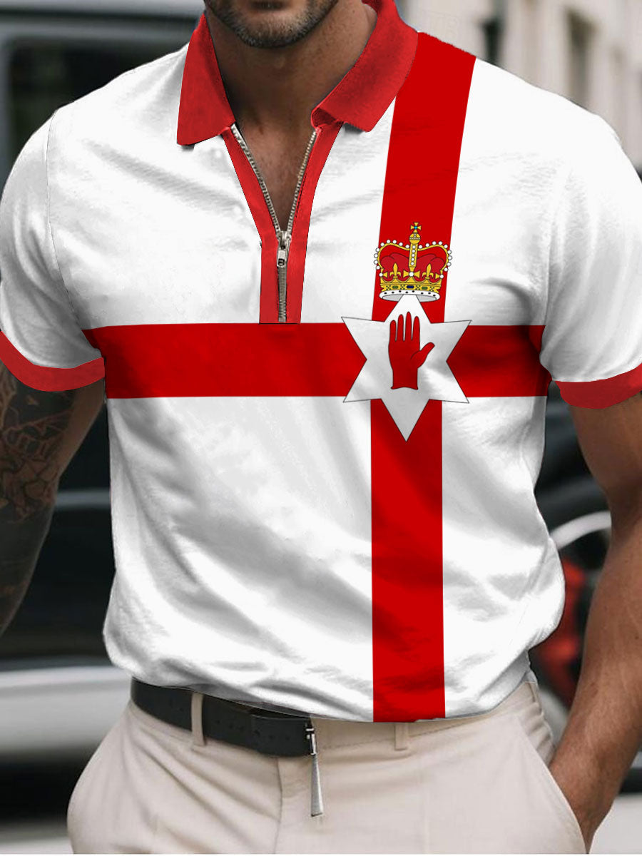 Men's Northern Ireland Printed Casual Short Sleeve Top