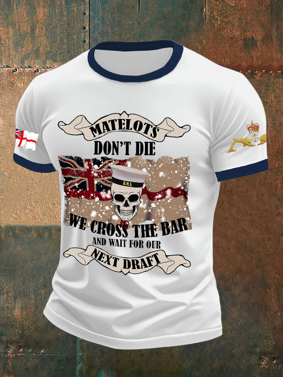 Men's Navy Veteran Submarine Printed T-shirt