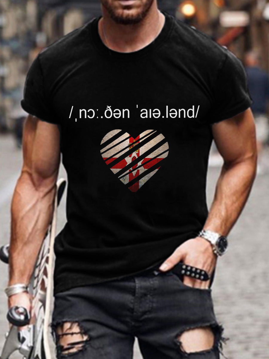 Men's Northern Ireland inspired print T-shirt