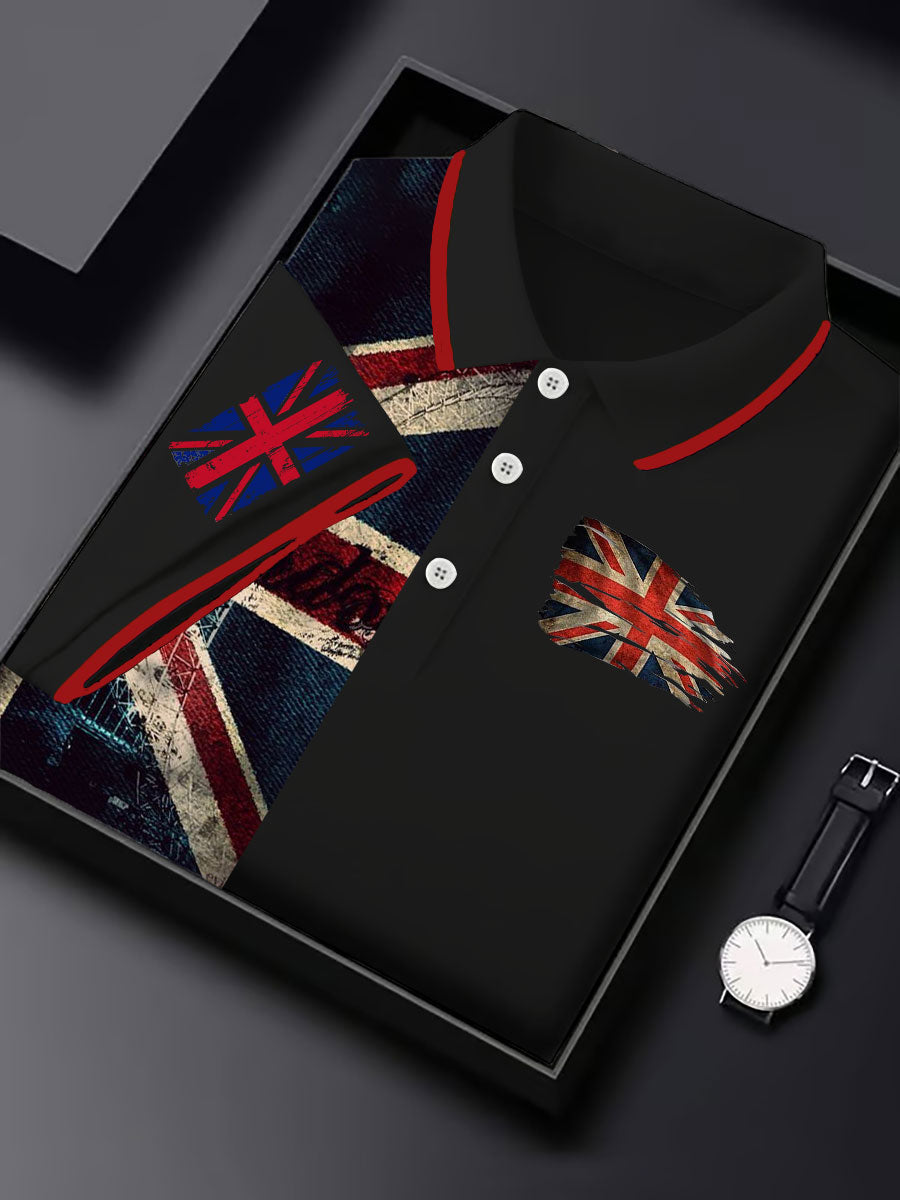 Men's Vintage England Flag Casual Shirt