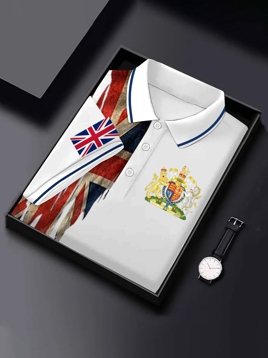 Men's UK Coat of arms Print short sleeve shirt