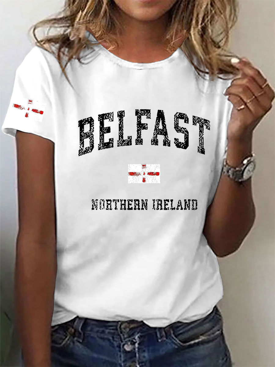 Women's Northern Ireland Printed Casual T-Shirt