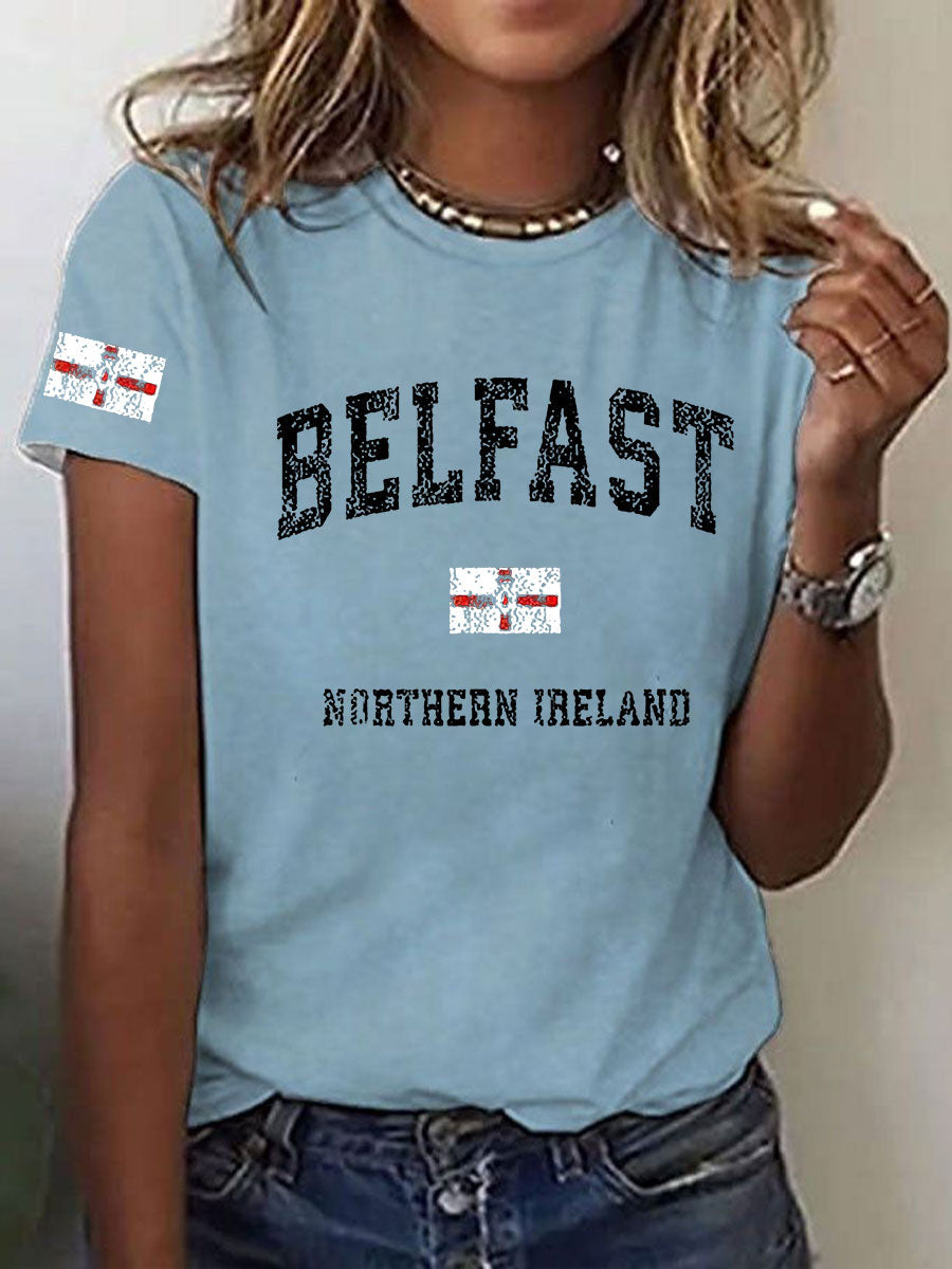 Women's Northern Ireland Printed Casual T-Shirt