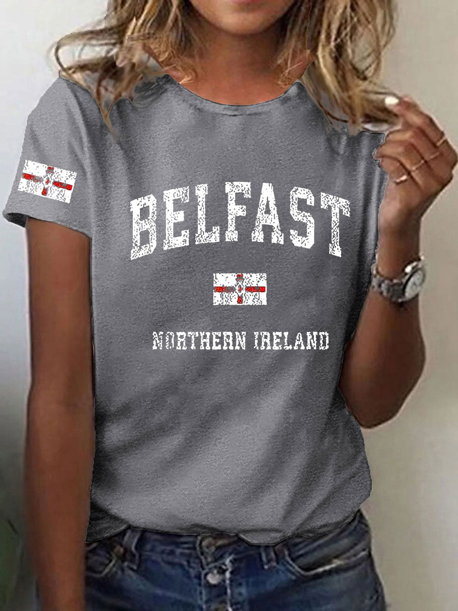 Women's Northern Ireland Printed Casual T-Shirt