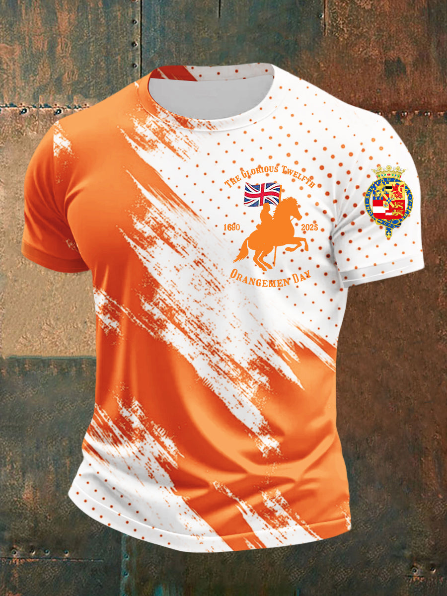 Men's Orange Day Casual Top