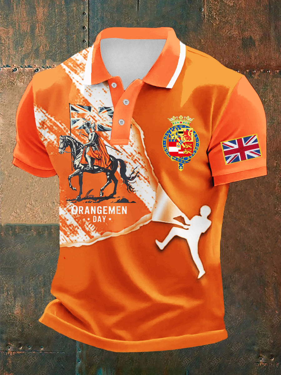 Men's Orange Day Casual Top