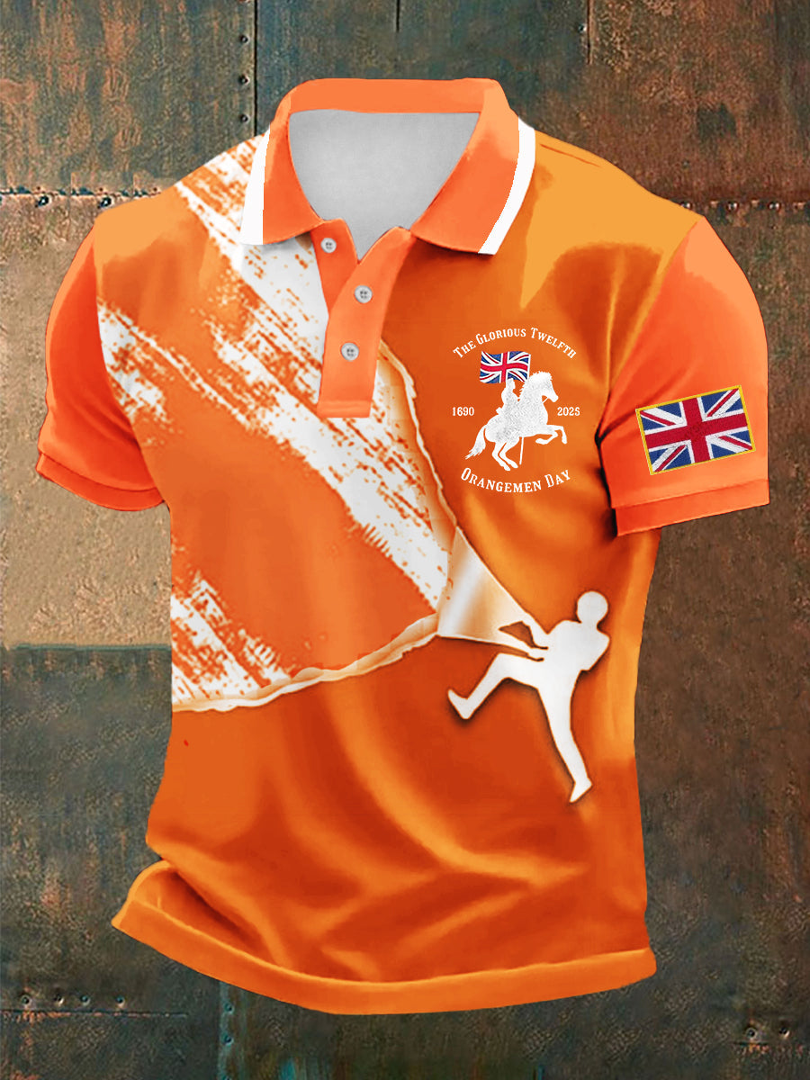 Men's Orange Day Casual Top