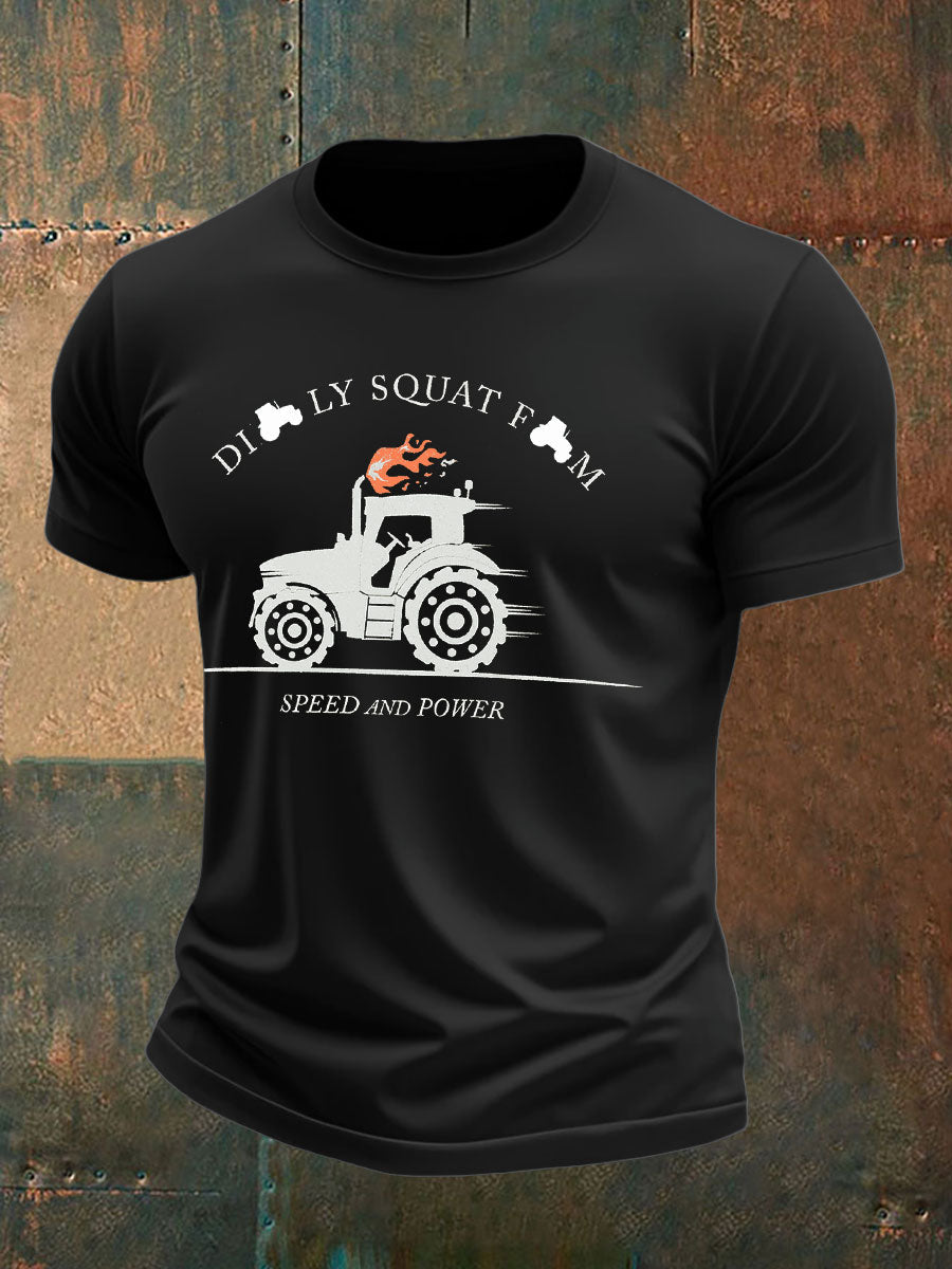 Men's British Farming Printed T-shirt