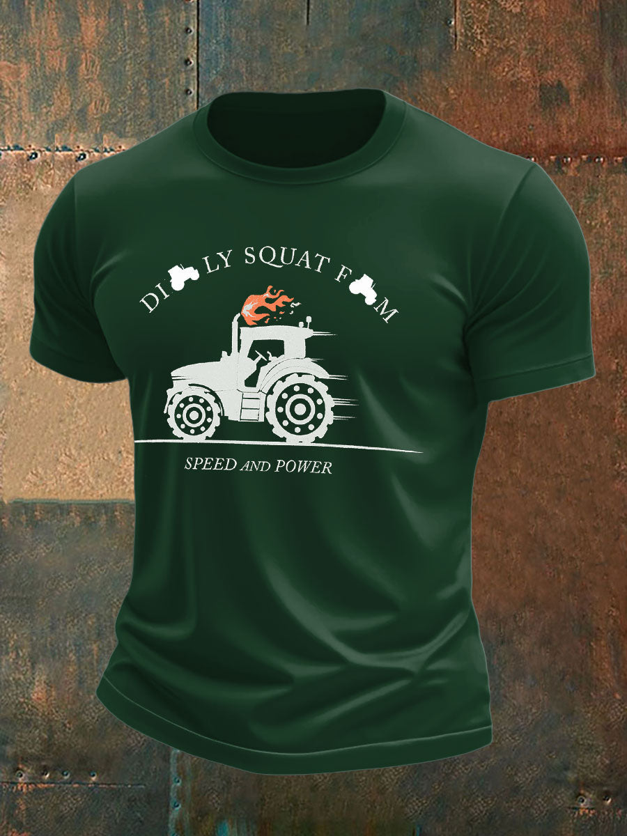 Men's British Farming Printed T-shirt