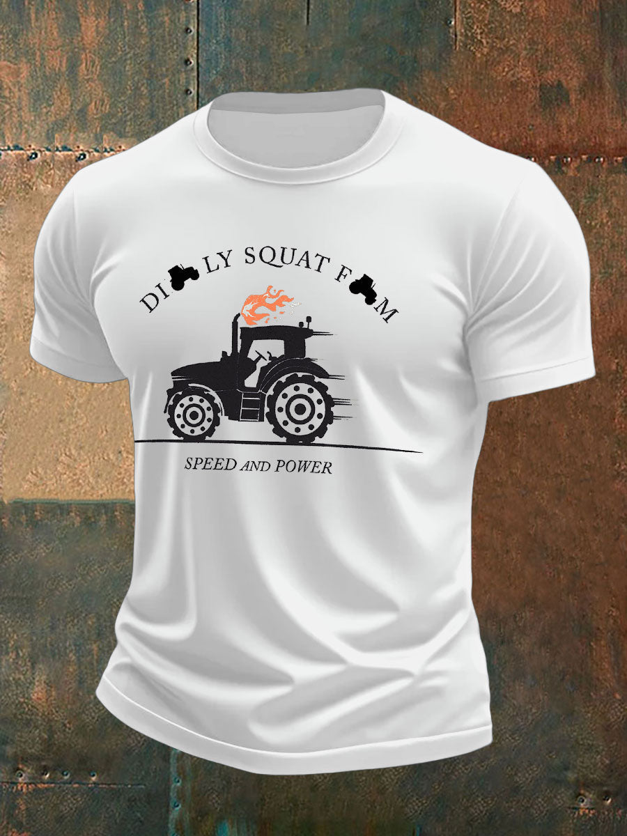 Men's British Farming Printed T-shirt