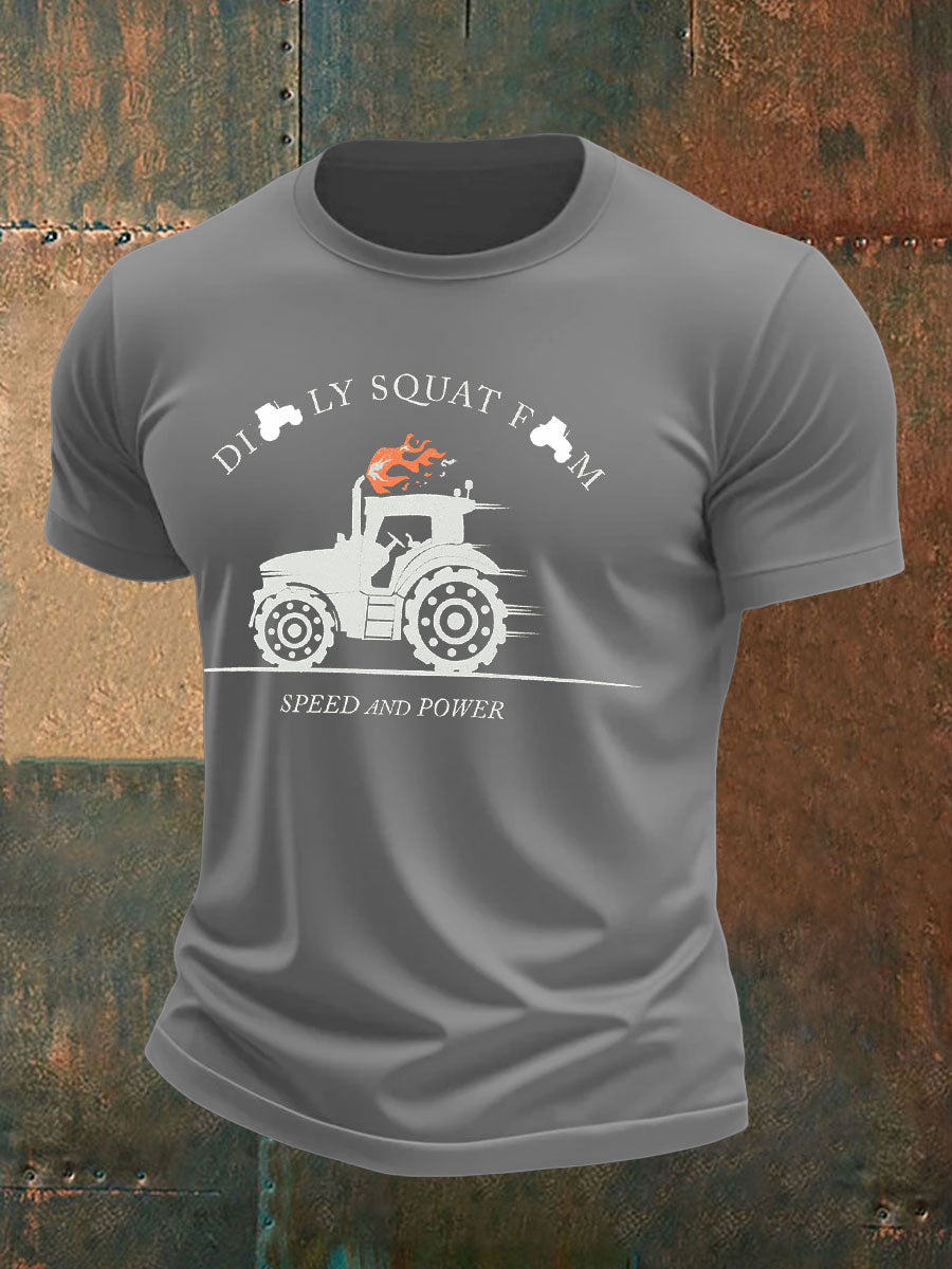 Men's British Farming Printed T-shirt