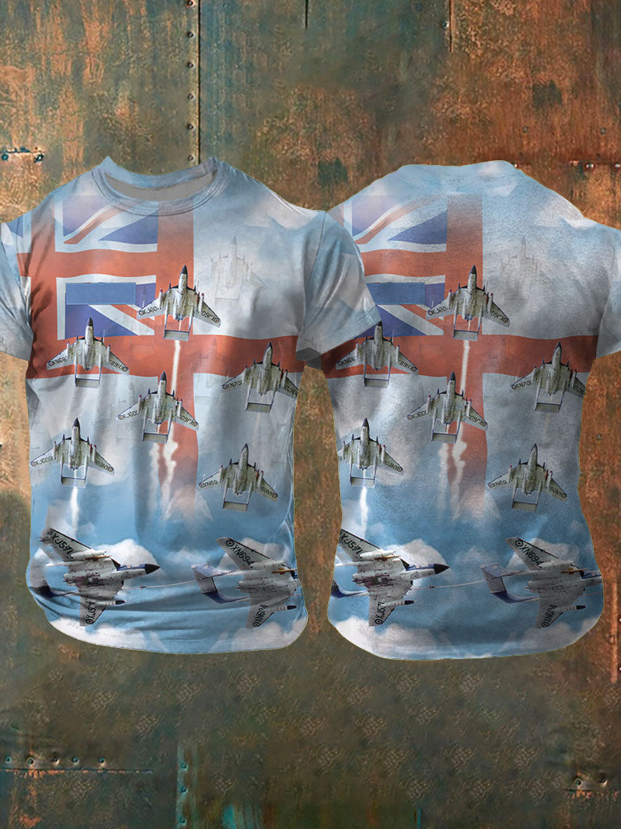 Men's Navy Veteran FFA Printed Casual Tops