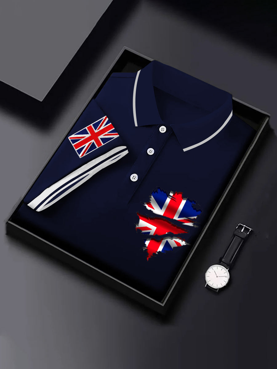 Men's UK Flag Print Short Sleeve Top