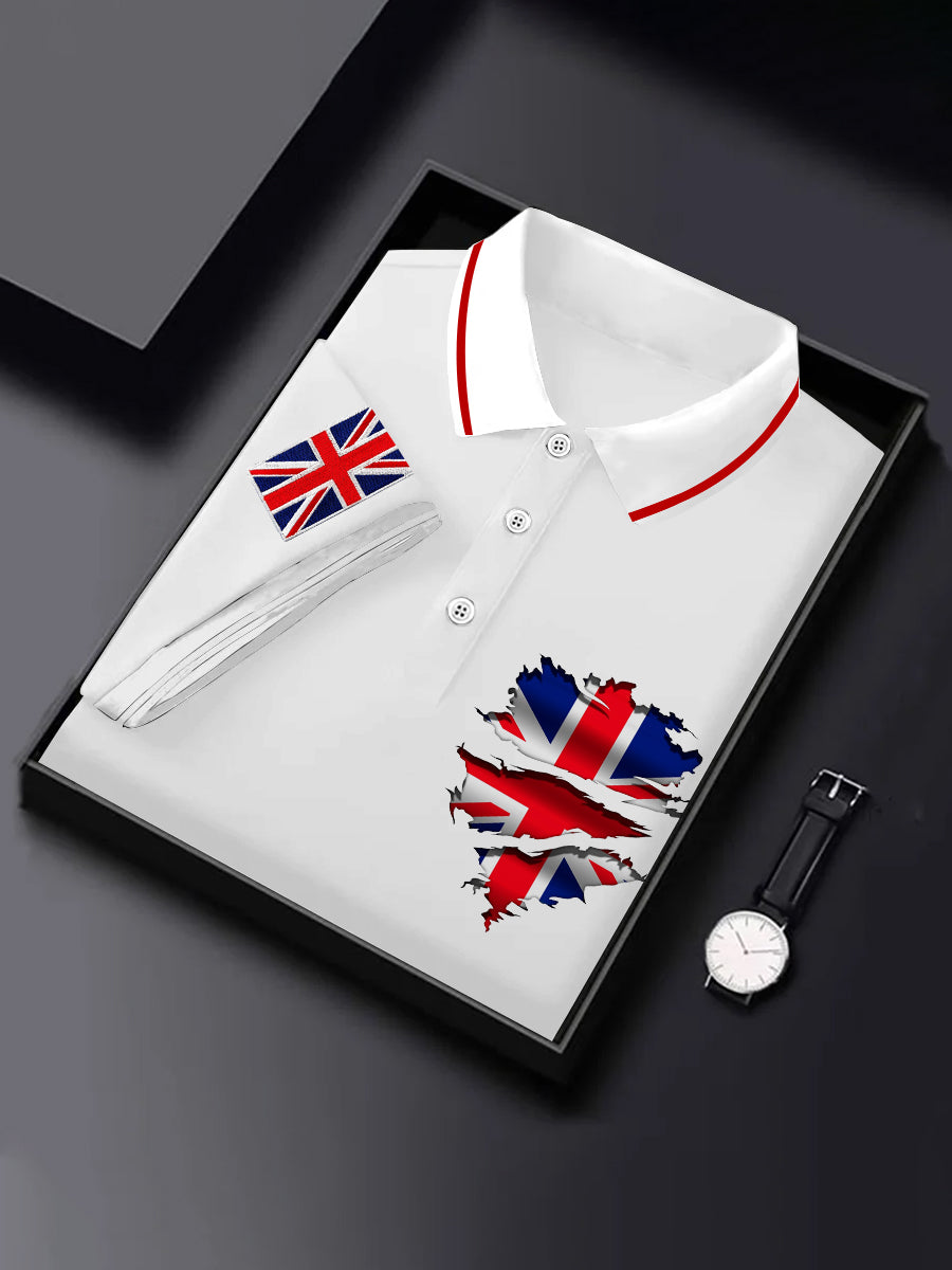 Men's UK Flag Print Short Sleeve Top