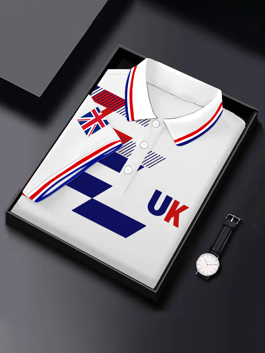 Men's UK Flag Print Casual Top