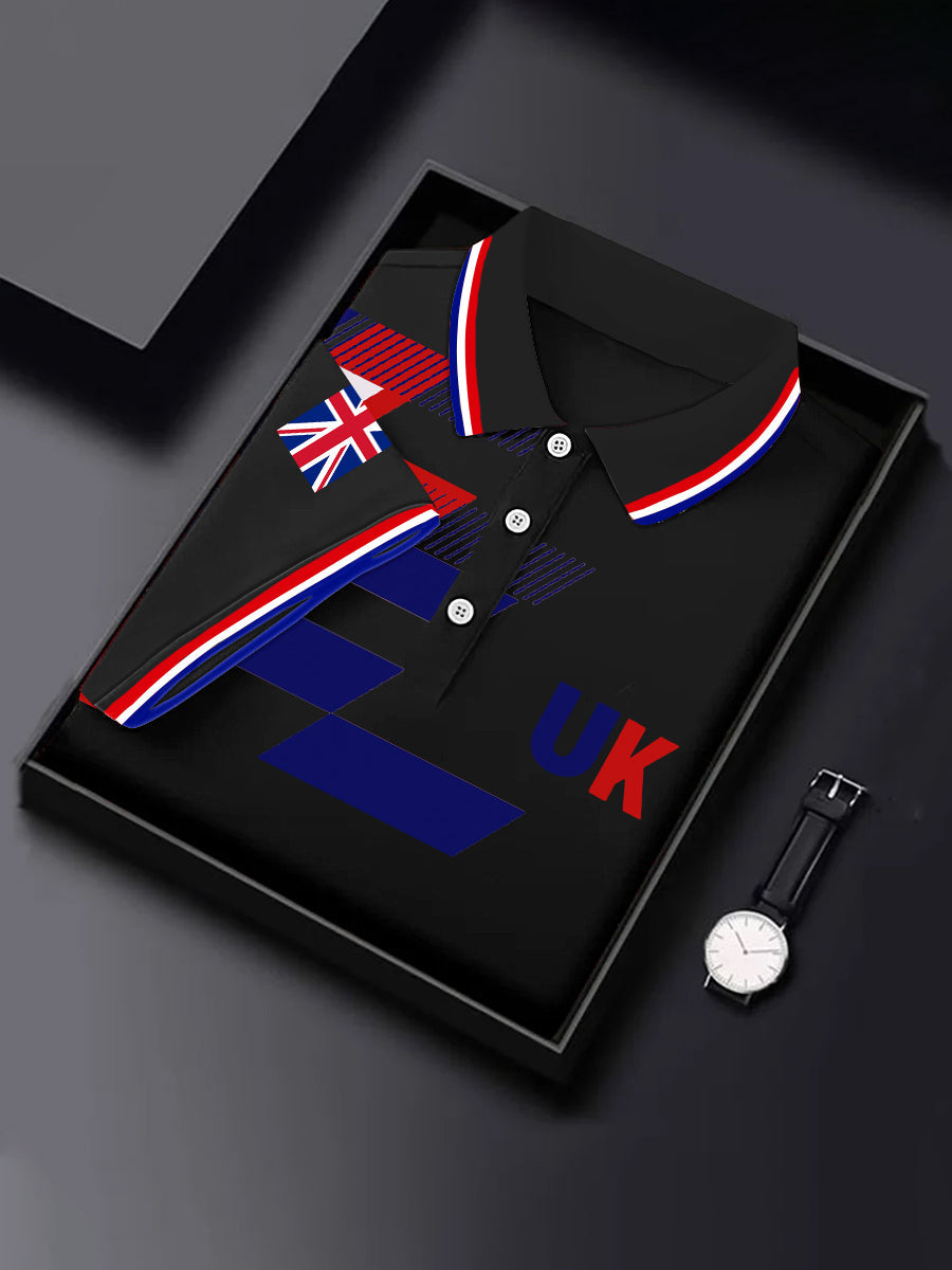 Men's UK Flag Print Casual Top