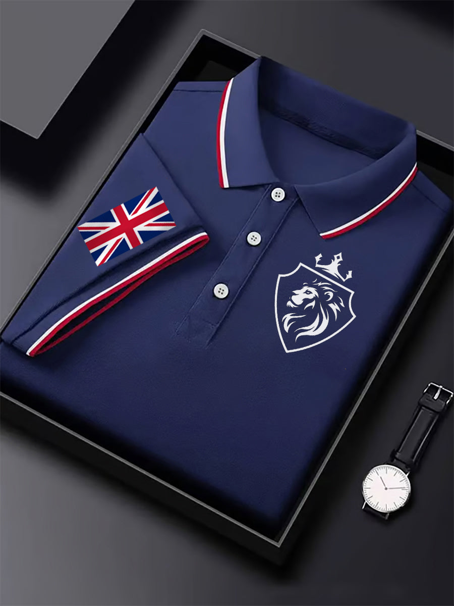 Men's Vintage England Flag Lion Casual Shirt