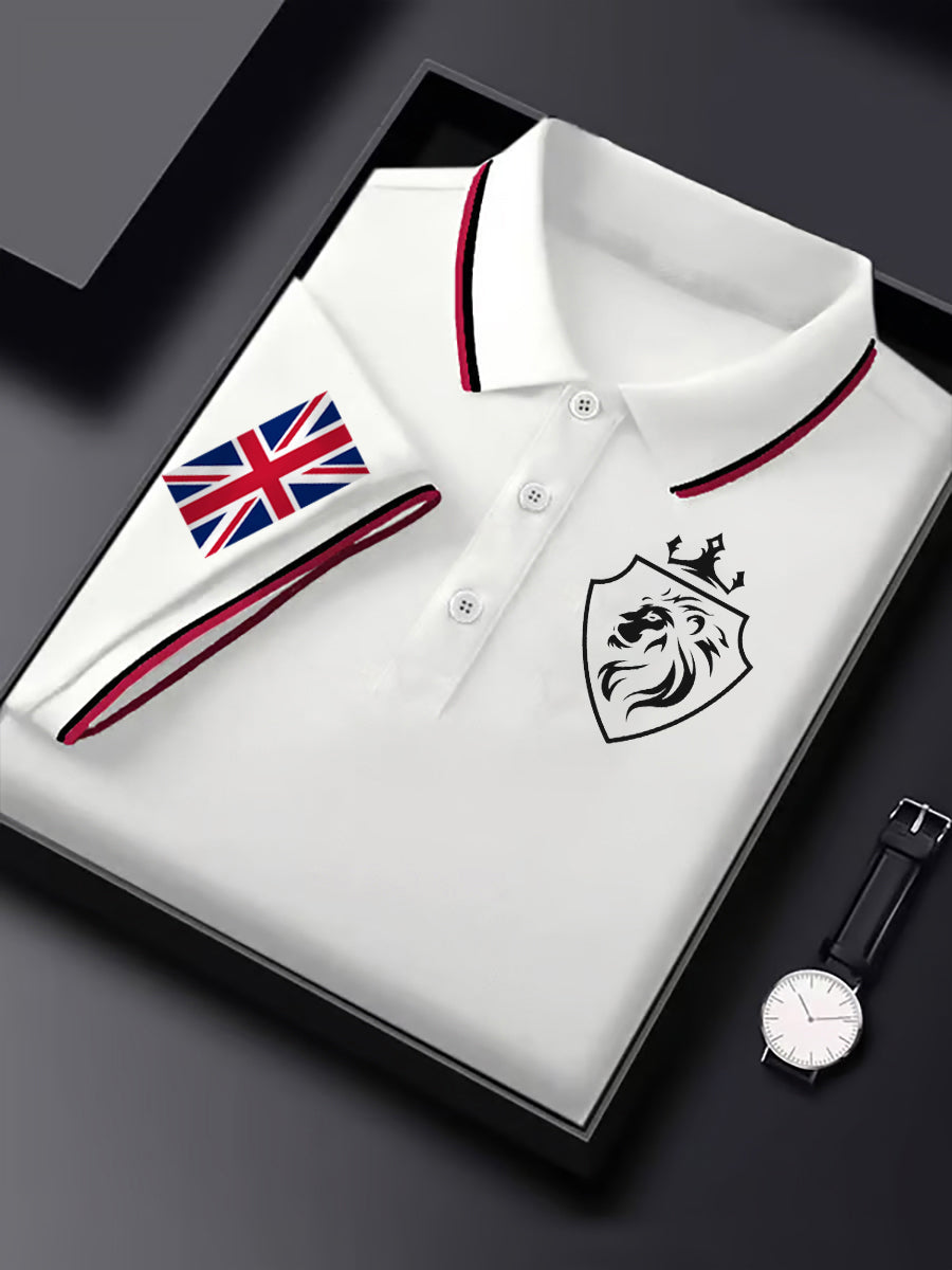 Men's Vintage England Flag Lion Casual Shirt