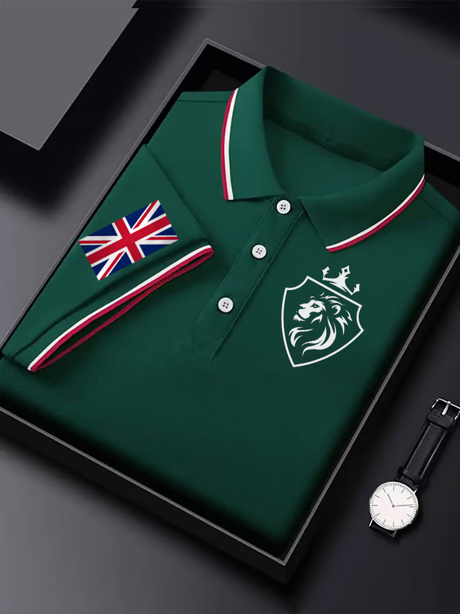 Men's Vintage England Flag Lion Casual Shirt