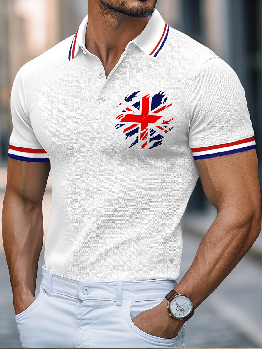 Men's UK Flag Print Casual Top
