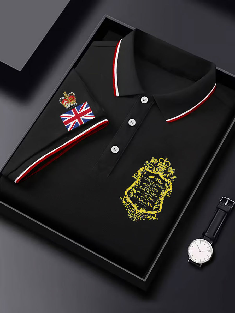 Men's Rpyal British Flag Printed Casual Tops