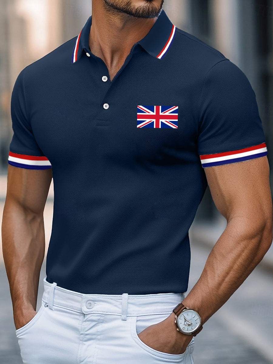 Men's UK Flag Print Casual Top