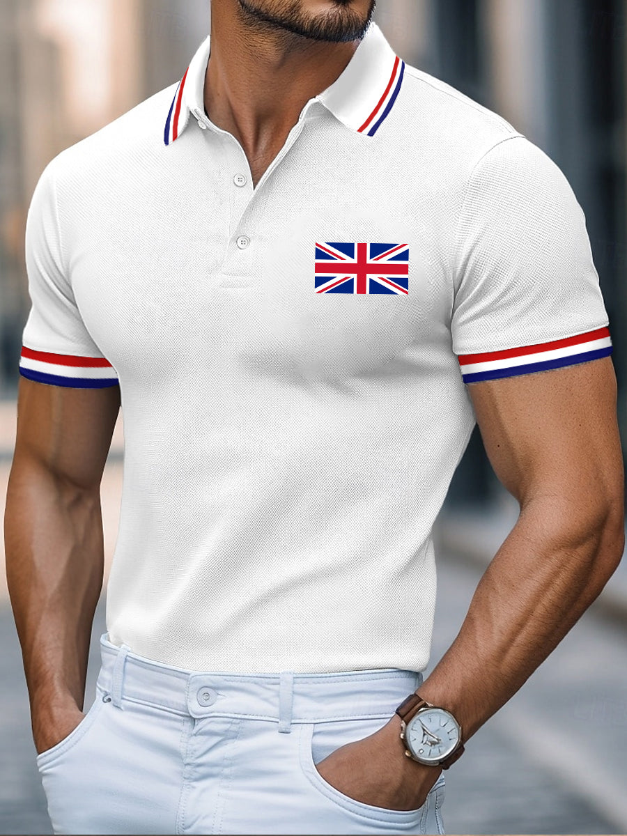 Men's UK Flag Print Casual Top