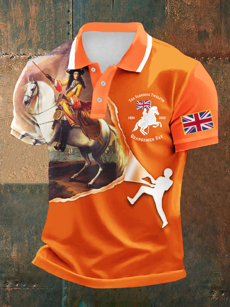 Men's Orange Day Casual Top