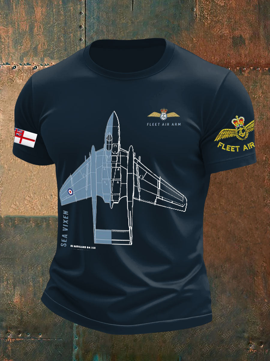 Men's Navy Veteran FAA Printed T-shirt